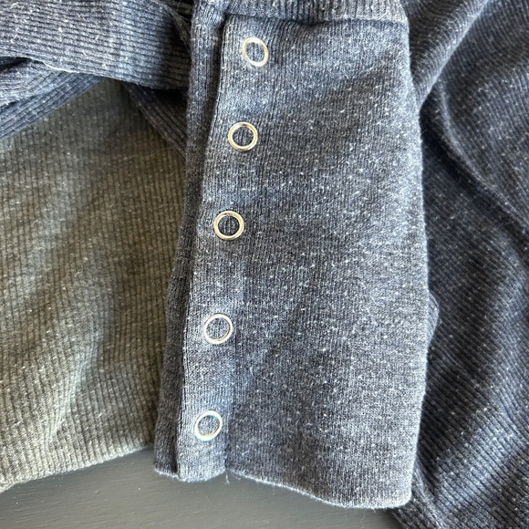 Chaser Vintage Heather Gray and Green Ribbed Shirt Set - Picture 5 of 5